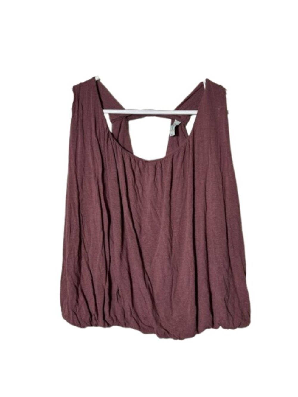 Free people mauve bubble braided keyhole back tank top womens S oversized